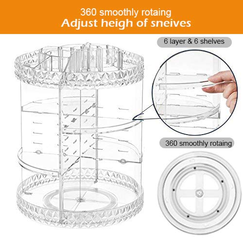 360-Degree Acrylic Cosmetic Storage Cosmetic Organizer