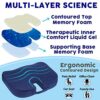 Gel Seat Cushion for Long Sitting, Orthopedic Gel & Memory Foam