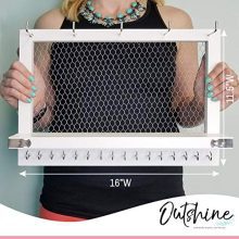 Chic and Practical Jewelry Haven: Wall-Mounted Silver Hen Wire Organizer for Effortless Access and Stylish Display