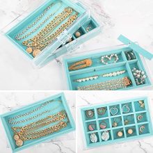 Jewelry Box Organizer for Earring Necklace Ring & Bracelet