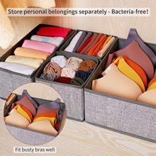 Criusia Underwear Drawer Organizer, 6 Set Foldable Underwear