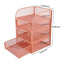 PAG Rose Gold Desk Organizer Stick Note Holder
