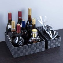 Posprica Woven Storage Box Cube Basket Bin Container