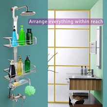 Bathroom Hanging Shower Caddy, Wishalife Rust Proof Aluminum