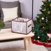 Christmas LED Lights Organizer for Tangle-Free Storage - Translucent Bin with Handles and Zippered Closure