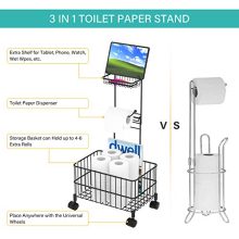 GeekDigg Toilet Paper Holder Stand, Freestanding Bathroom Tissue