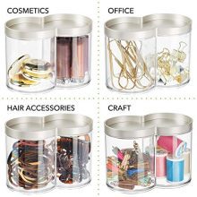 mDesign Plastic Bathroom Vanity Countertop Canister Jar