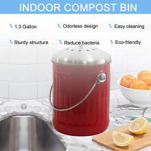 4W Countertop Compost Bins 1.3 Gallon