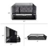 All in one black office desk mesh organizer with 5 compartments