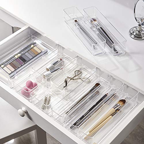 STORi Clear Plastic Makeup & Vanity Drawer Organizers