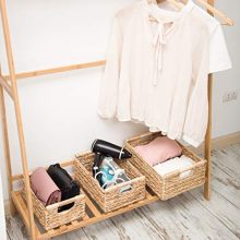 VATIMA Natural Water Hyacinth Storage Basket with Handle