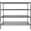 24 inch x 60 inch Certified Black Epoxy 4 Shelf Kit