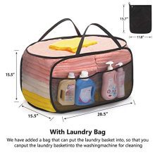 TENRAI Strong Mesh Horizontal Pop Up Laundry Hamper