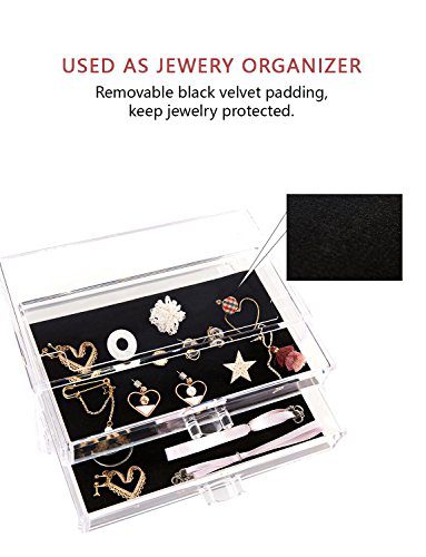 Jewelry and Cosmetic Storage Display Boxes with 9 Drawers