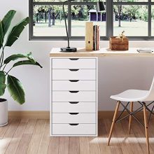 Wood Storage Dresser Cabinet with Wheels