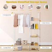 Tangkula Heavy Duty Metal Garment Rack
