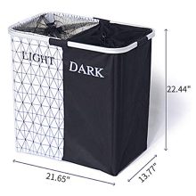 2 Section Laundry Basket Hamper Collapsible