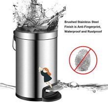 CTETC Round Small Trash Can with Lid Soft Close