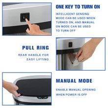 13 Gallon 50 Liter Kitchen Trash Can for Bathroom