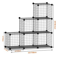 HOMIDEC Wire Cube Storage, Storage Shelves 6 Cube