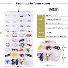 Dual-Sided Non-Woven Hanging Jewelry Organizer