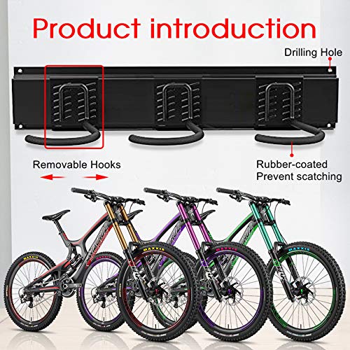 Walmann Bike Storage Rack, 6 Bike Hooks for Garage & Home