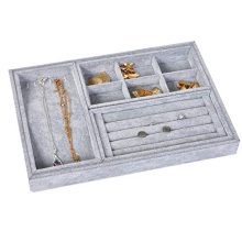 VIEFIN Velvet Stackable Jewelry Tray, Earring Drawer