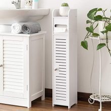 Bathroom Storage Corner Floor Cabinet with Doors and Shelves
