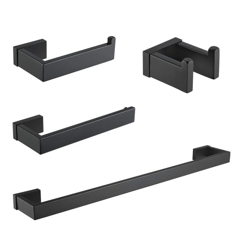 Durafe Bathroom SUS 304 Towel Rack 4 Piece Bathroom Hardware Set