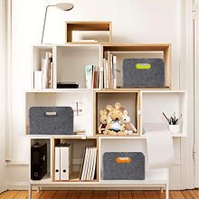WELAXY storage baskets Felt Foldable Drawer Organizer