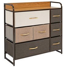 mDesign Wide Dresser Storage Chest, Sturdy Steel Frame