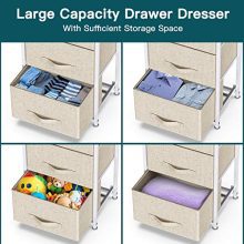 3 Drawer Fabric Dresser Storage Tower, Dresser Chest
