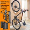 2 Sets of Compact Bike Wall Mount with Protector