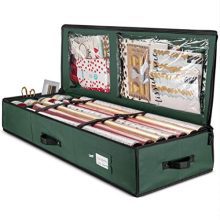 Premium Christmas Gift Wrap Organizer, Interior Pockets