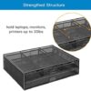 Mesh Metal Monitor Stand Riser with Drawer