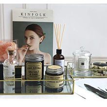 Gold Mirror Tray for Jewelry for Vanity, Dresser