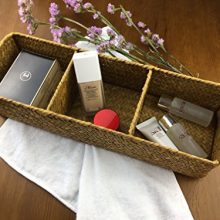 LA Rectangular Woven Seagrass Storage Basket and Home Organizer Bins