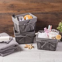 Wire Vintage Storage Baskets with Liner