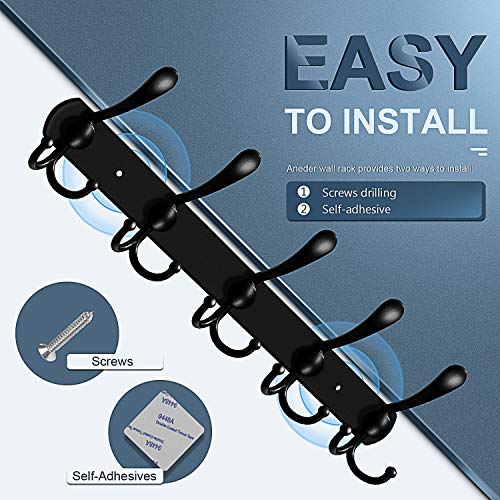 ANEDER Coat Rack Wall Mount Wall Hooks
