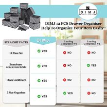 DIMJ 12 Pack Drawer Organizer Dresser Dividers