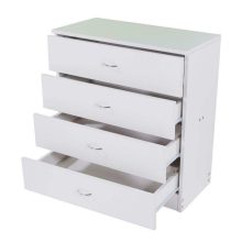 Qinghongkeen 4 Drawer Dresser Chest Wood Cabinet Closet