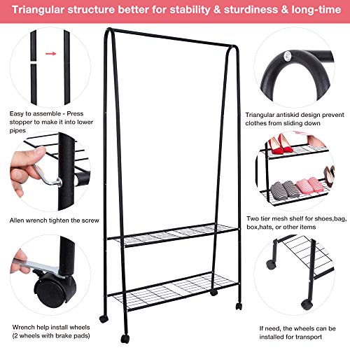 Clothes Rack Clothing Racks on Wheels