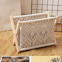 N/D Magazine Newspaper Rack, Cotton Wovening Books Newspapers