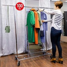 Tatkraft Drogo Heavy Duty Clothes Rack on Wheels