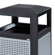 Indoor Trash Can with Perforated Galvanized Steel Panel