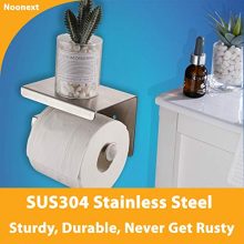 🚽 Toilet Paper Holder with Shelf: Rustproof & Roomy Storage Solution for Any Bathroom 🚿