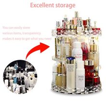 Makeup Organizer—360 Degree Rotating Transparent Cosmetic Organizer