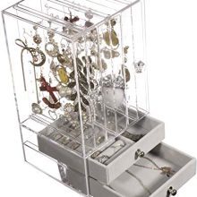 Acrylic Jewelry Box and Earring Holder Display Stand