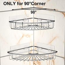SMARTAKE 2-Pack Corner Shower Caddy, Stainless Steel Adhesive Bathroom