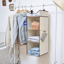 3-Shelf Hanging Closet Organizer Hanging Closet Shelves with Top Shelf